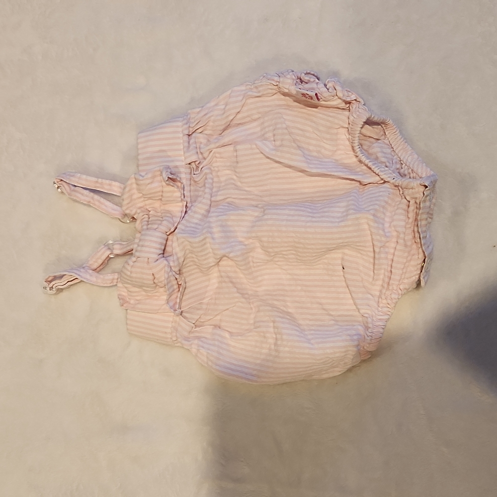 Ruffle Butts striped bubble onesie - Size 0-3 mos
